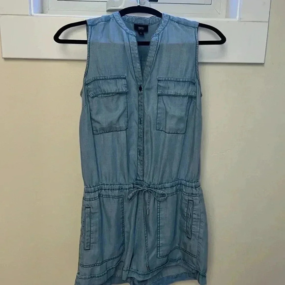 Mossimo Chambray Sleeveless Romper S - Picture 5 of 8